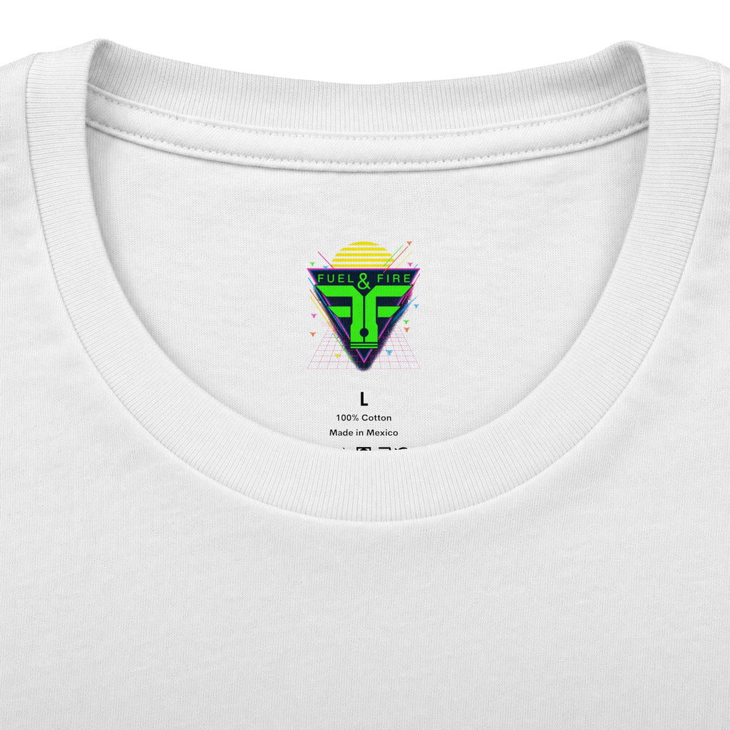 Fuel & Fire Tee — "Burn Rubber Not Skin" Vintage Muscle Car Graphic T-Shirt