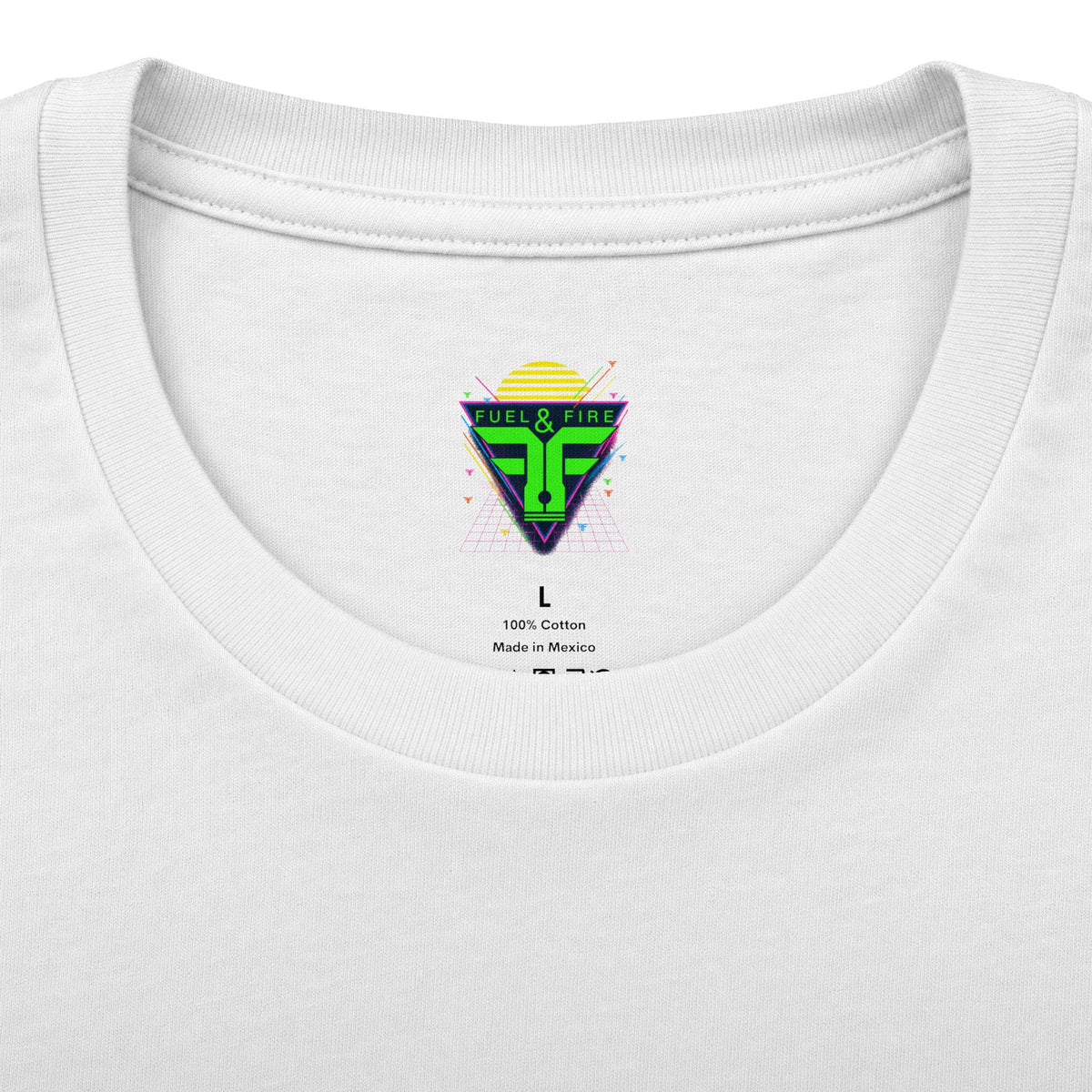Fuel & Fire Tee — "Burn Rubber Not Skin" Vintage Muscle Car Graphic T-Shirt