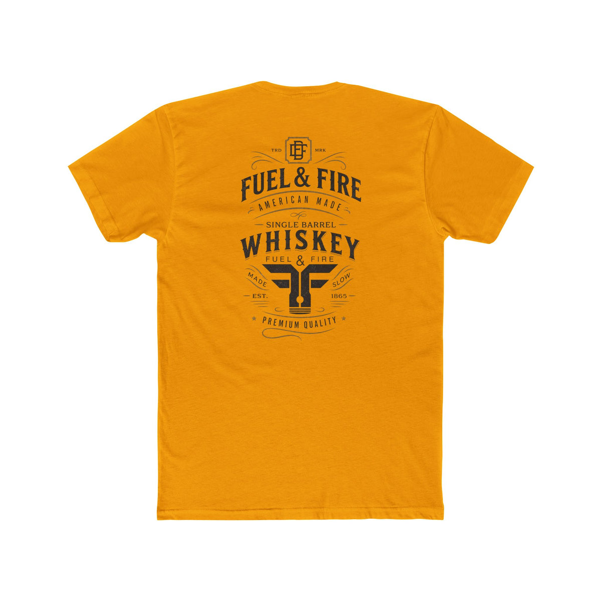 Fuel & Fire Whiskey Logo T-Shirt — Vintage Distillery Graphic Tee