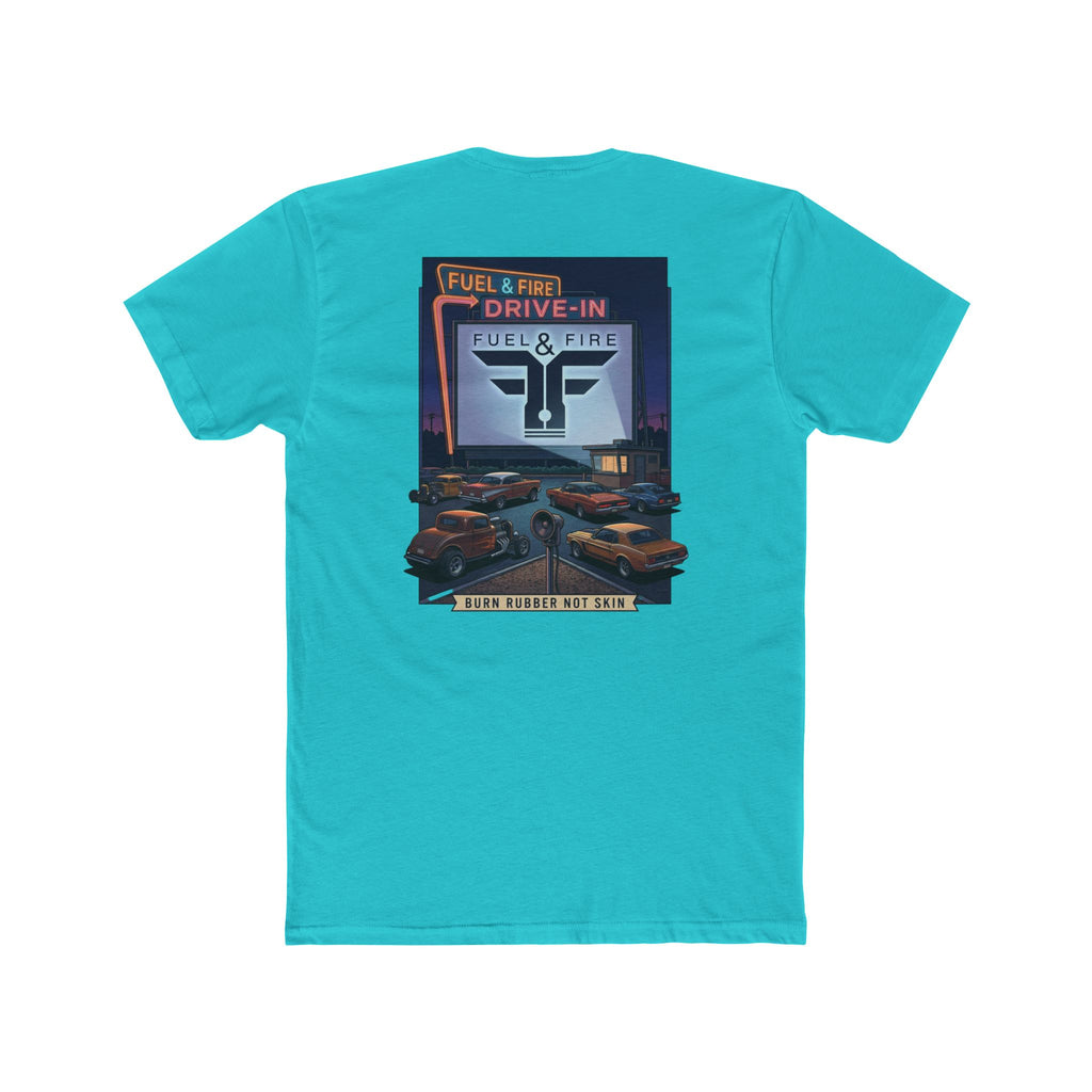 Drive-In Retro Tee — 'Fuel & Fire' Vintage Car Poster T-Shirt