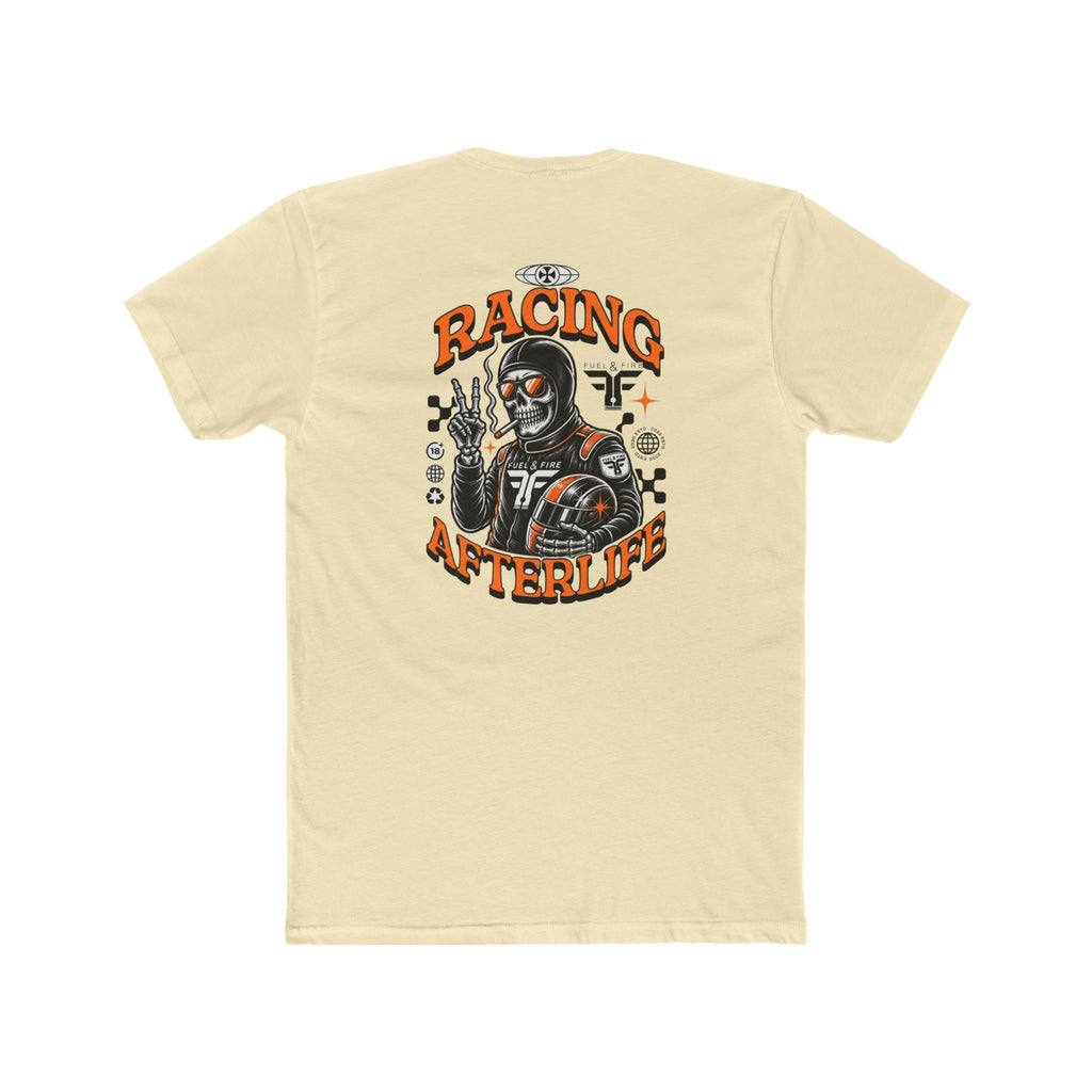 Racing Afterlife Tee — Vintage Skull Racer Graphic Shirt