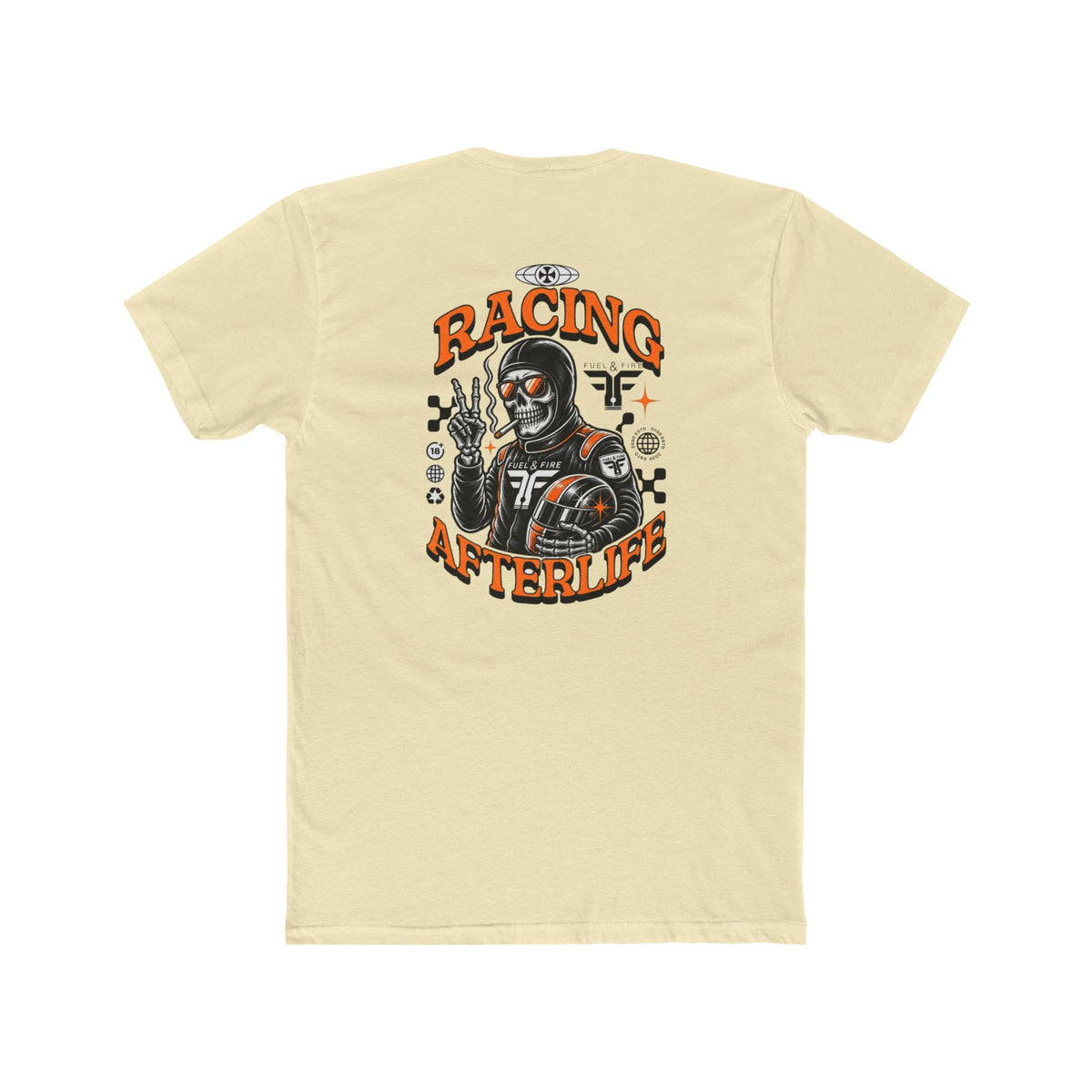 Racing Afterlife Tee — Vintage Skull Racer Graphic Shirt
