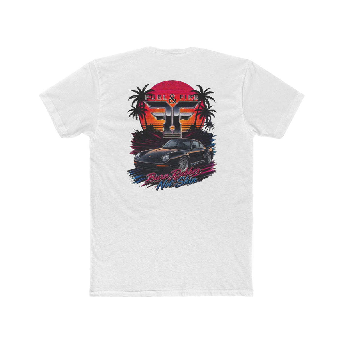 Retro Sunset 959 Tee — 'Sun & Speed' Vintage Palm Beach Graphic T-Shirt