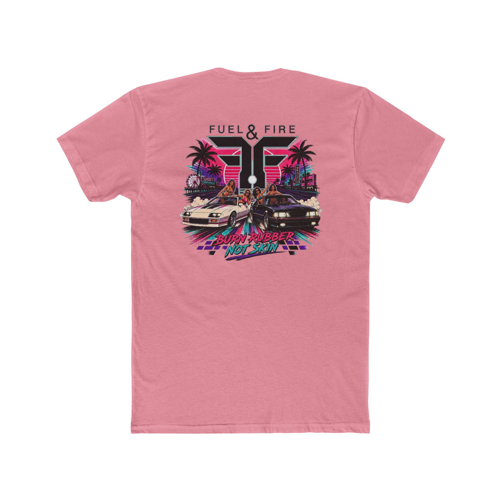 Retro 'Fuel & Fire' Racing T-Shirt — Vintage 80s Miami Car Tee