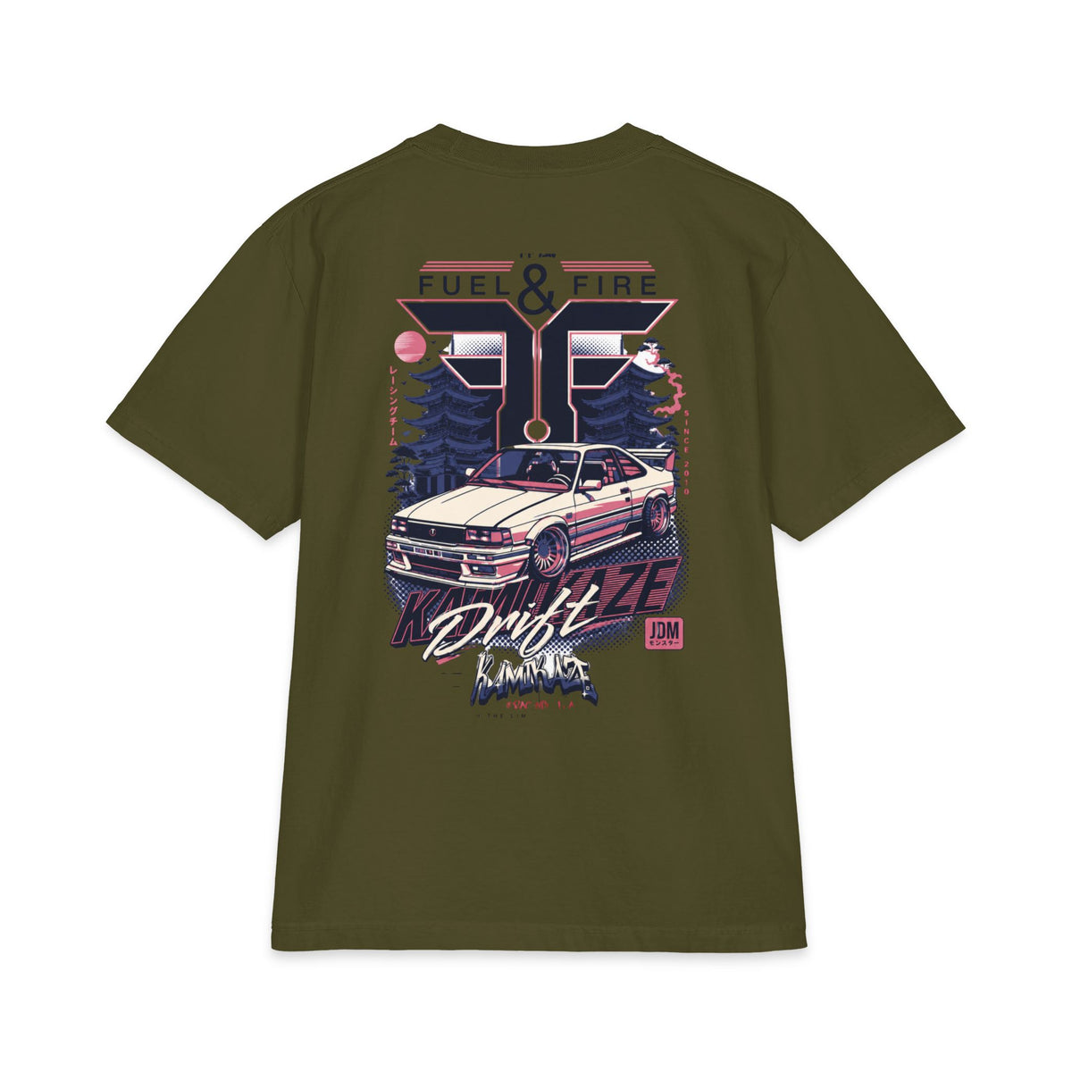 Drift Vibe T‑Shirt — Fuel & Fire Retro JDM Graphic Tee