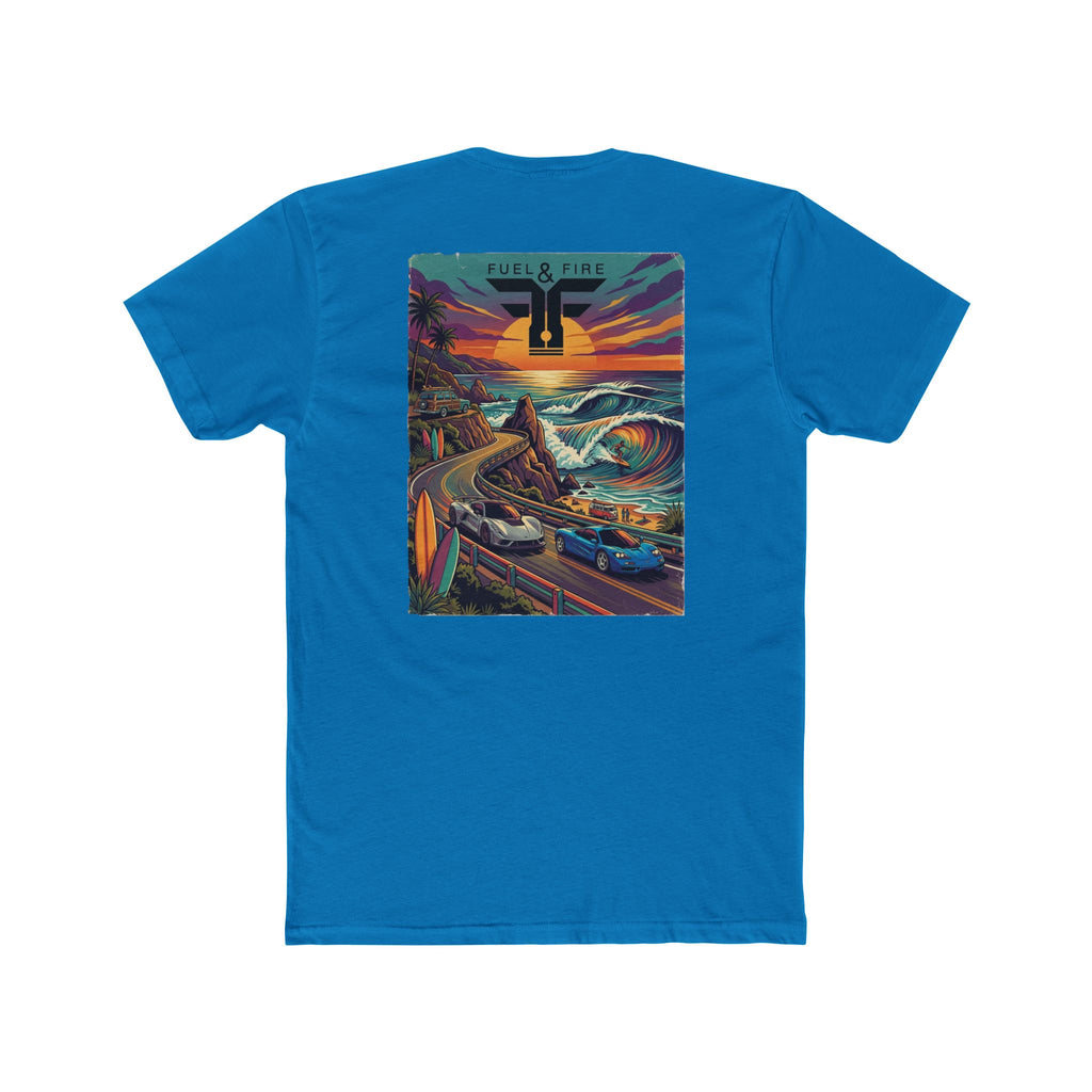 Surf Roadtrip T-Shirt —  Hennessey and McLaren Scenic Sunset Coastal Crew Tee