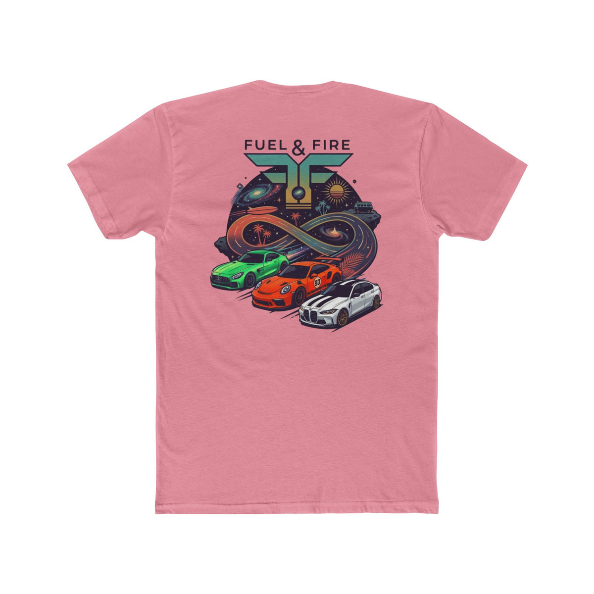 Fuel & Fire Space Race — Retro Racing Graphic T-Shirt