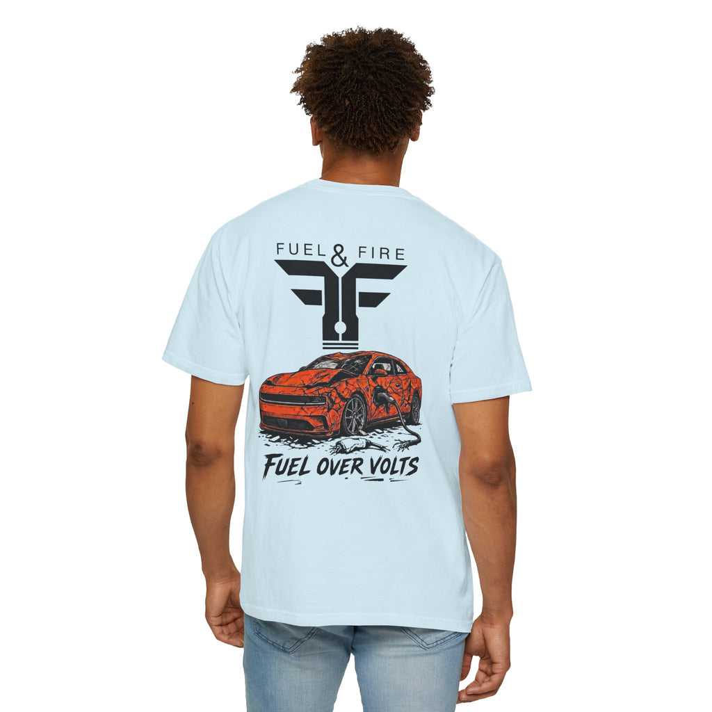 T-Shirt — Fuel & Fire 'Fuel Over Volts' Muscle Car Graphic Tee