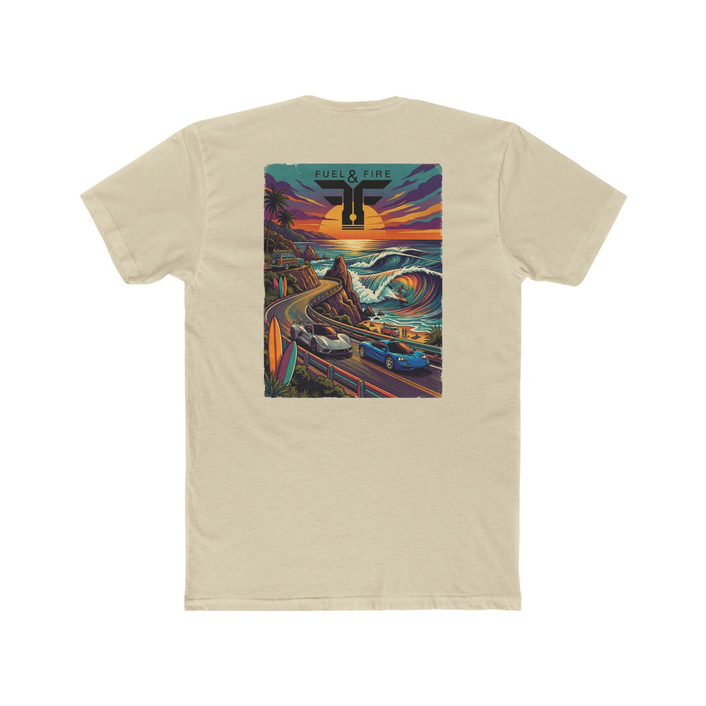 Surf Roadtrip T-Shirt —  Hennessey and McLaren Scenic Sunset Coastal Crew Tee