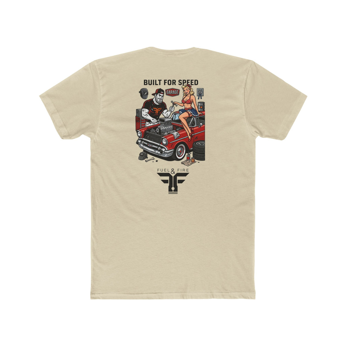 Big Block Bobby Garage— Vintage Hot Rod & Pin-Up Car Shirt