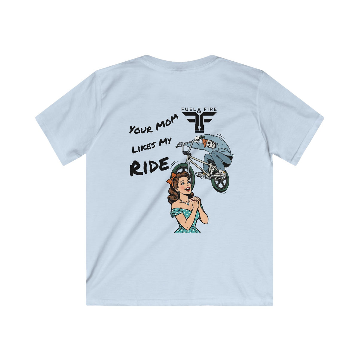 Youth T‑Shirt "Your Mom Likes My Ride" Retro BMX Graphic Tee