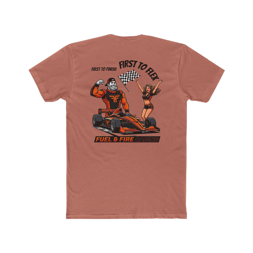 Big Block Bobby — “First to Flex” Fuel & Fire Graphic T‑Shirt