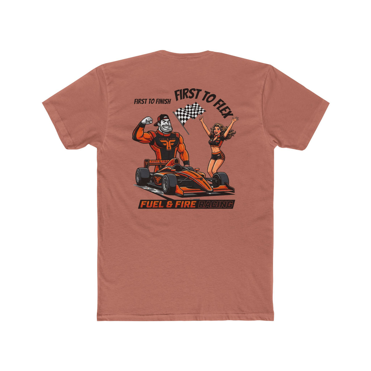 Big Block Bobby — “First to Flex” Fuel & Fire Graphic T‑Shirt
