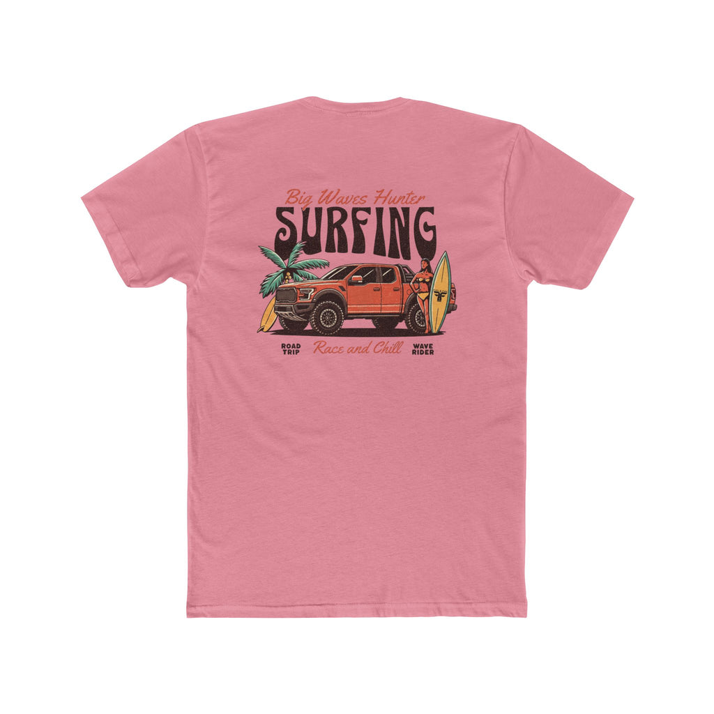 Surfing Ranger Raptor Graphic Tee – "Big Waves Hunter" Vintage Surf T-Shirt