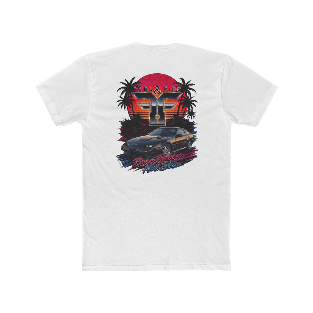 T-Shirt — Retro Sunset 300ZX Tee (Palm Trees, 'Ride & Live' Graphic)