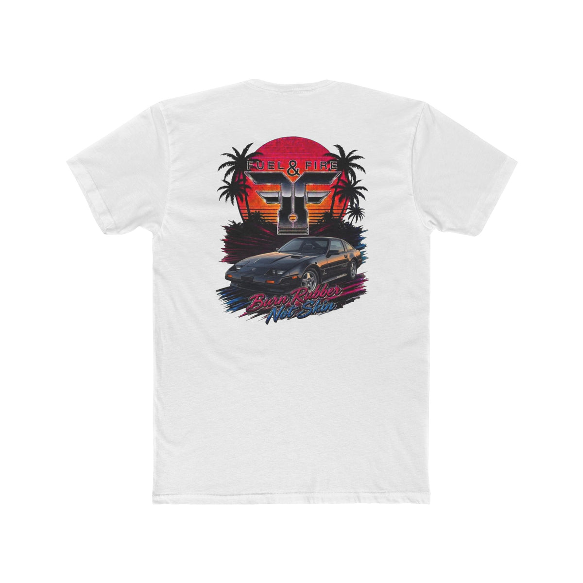 T-Shirt — Retro Sunset 300ZX Tee (Palm Trees, 'Ride & Live' Graphic)