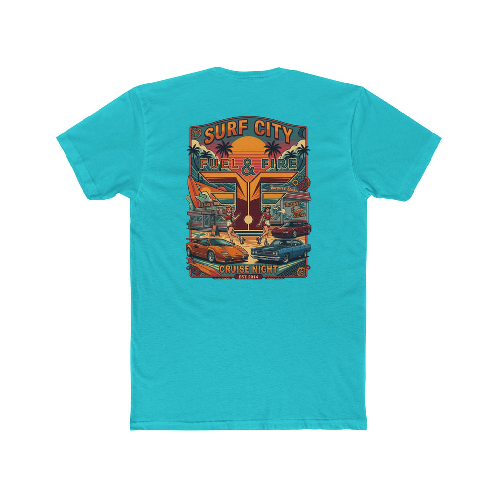 Surf City Cruise Night T-Shirt — Hot Rods JDM and Exotic Beach Cars Graphic Tee