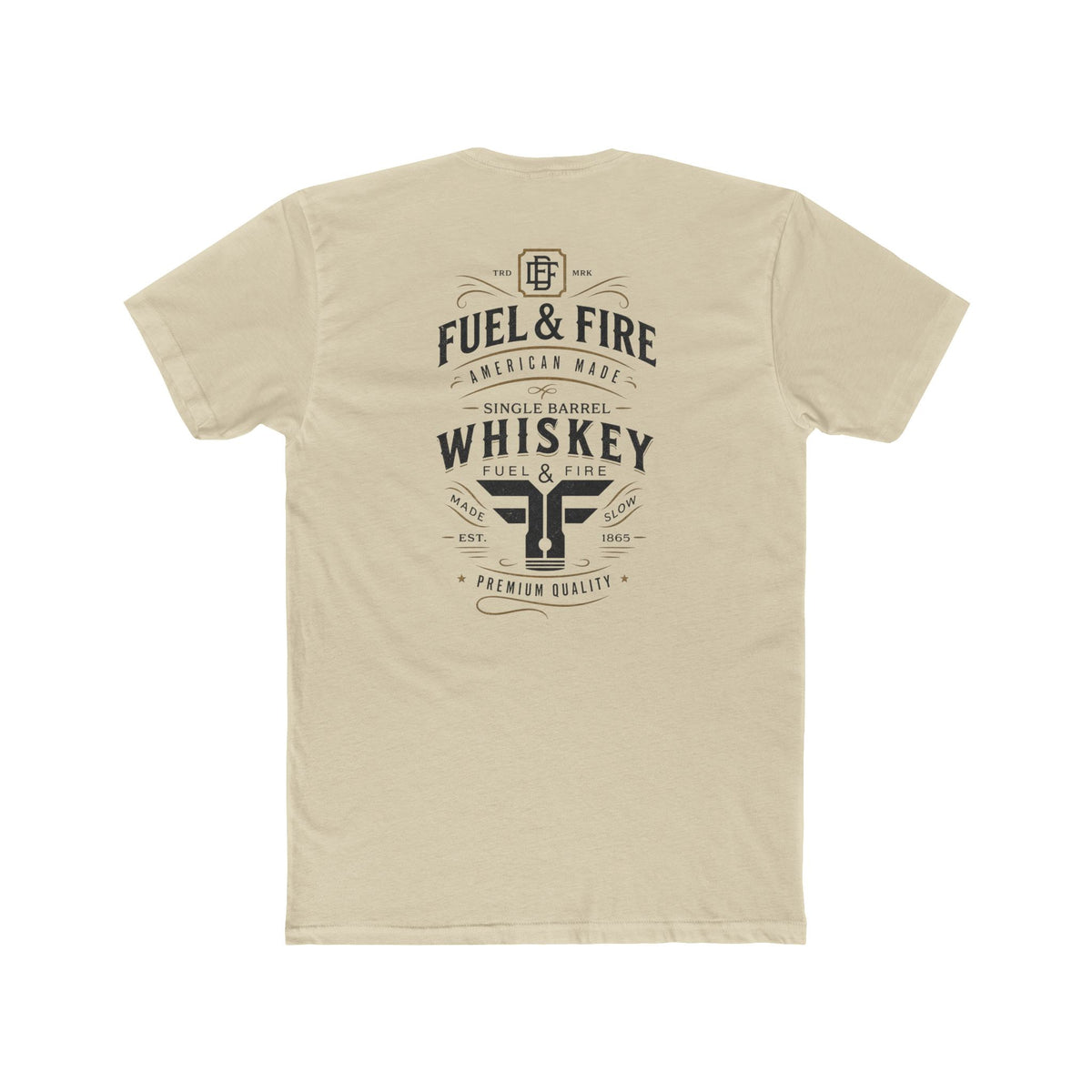 Fuel & Fire Whiskey Logo T-Shirt — Vintage Distillery Graphic Tee