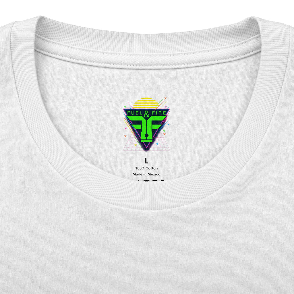 Retro Sunset Sports Car Tee — 'Fuel & Fire' Vintage Palm Beach Graphic