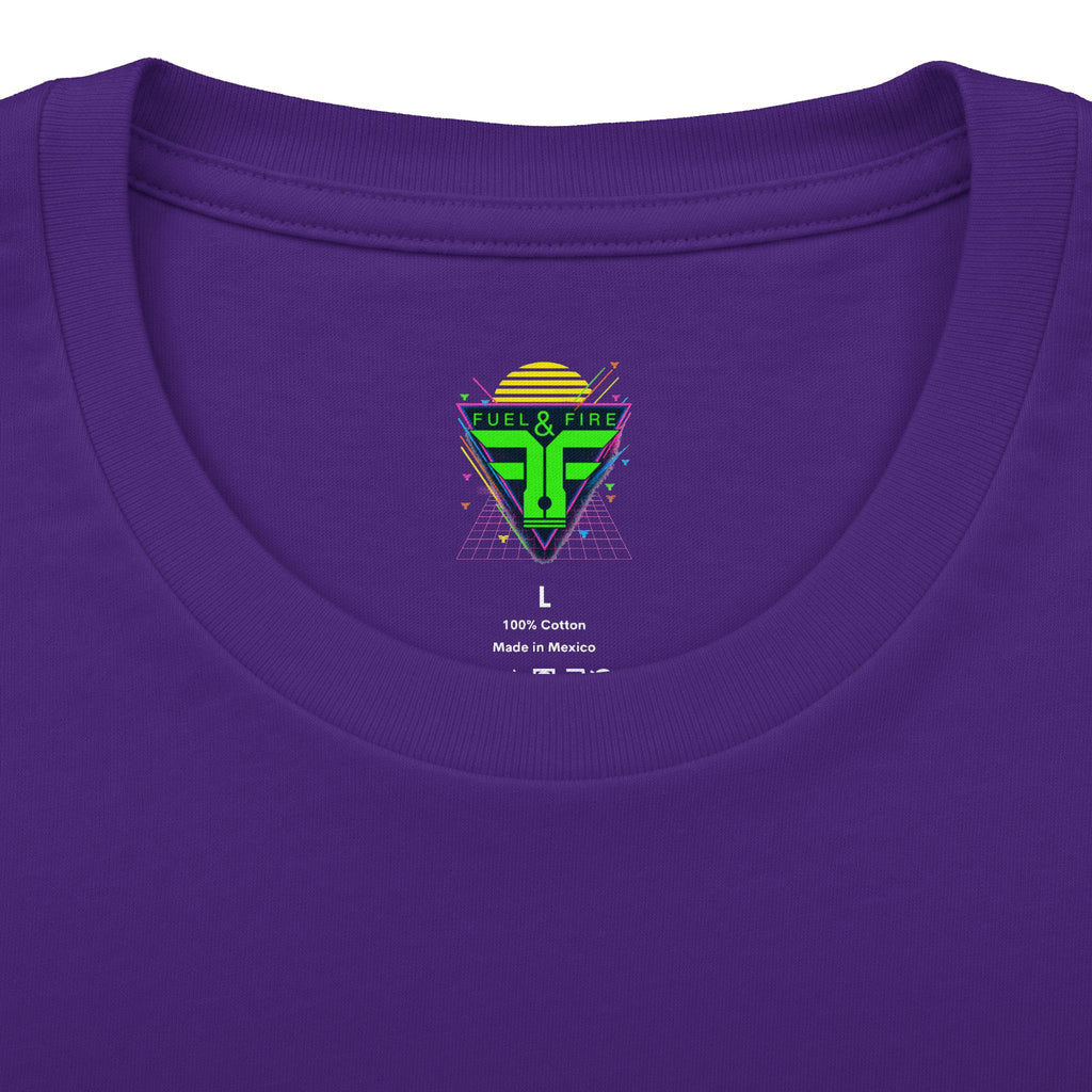 Retro Sunset Sports Car Tee — 'Fuel & Fire' Vintage Palm Beach Graphic