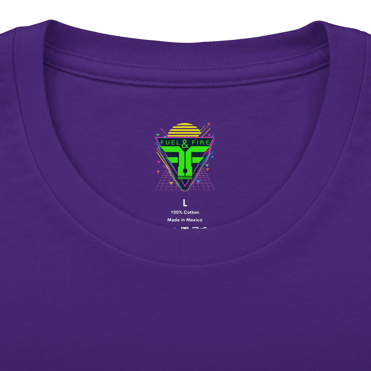 Retro Sunset Sports Car Tee — 'Fuel & Fire' Vintage Palm Beach Graphic