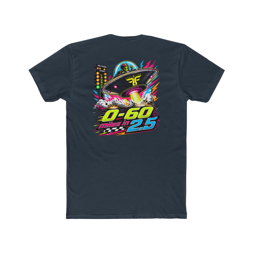Racing UFO Tee — "0-60 Miles in 2.5" Retro Neon Graphic Shirt