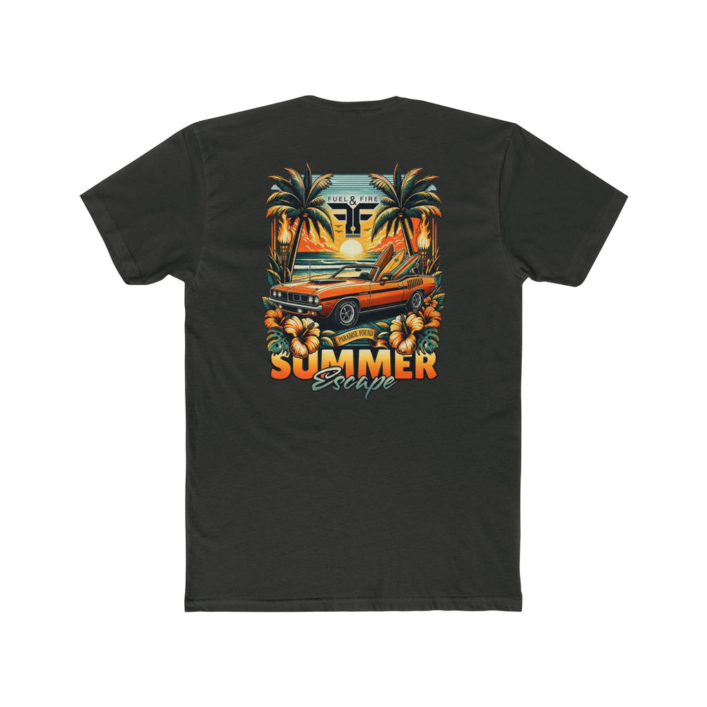 Summer Escape Cuda Tee — Vintage Palm Tree Surf Car Graphic T-Shirt