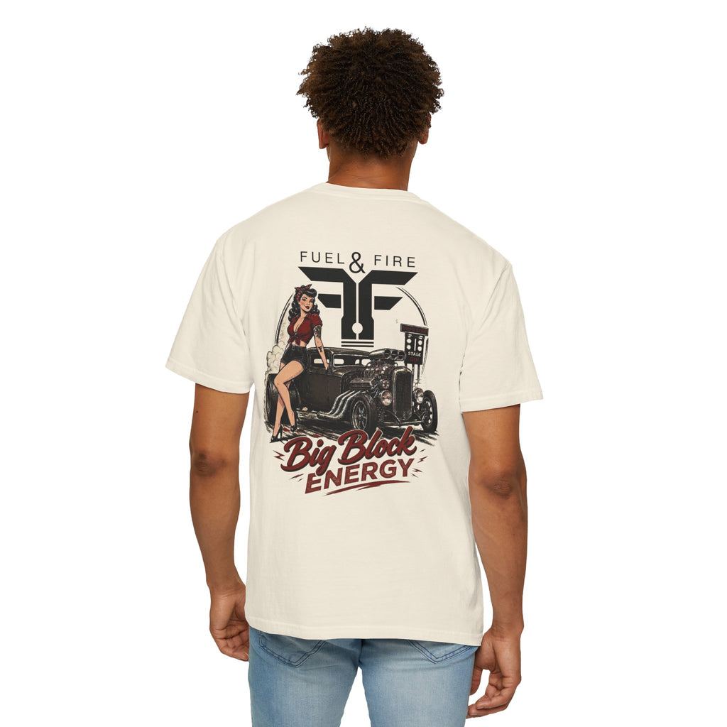 Fuel & Fire "Big Block Energy" Vintage Hot Rod T-Shirt