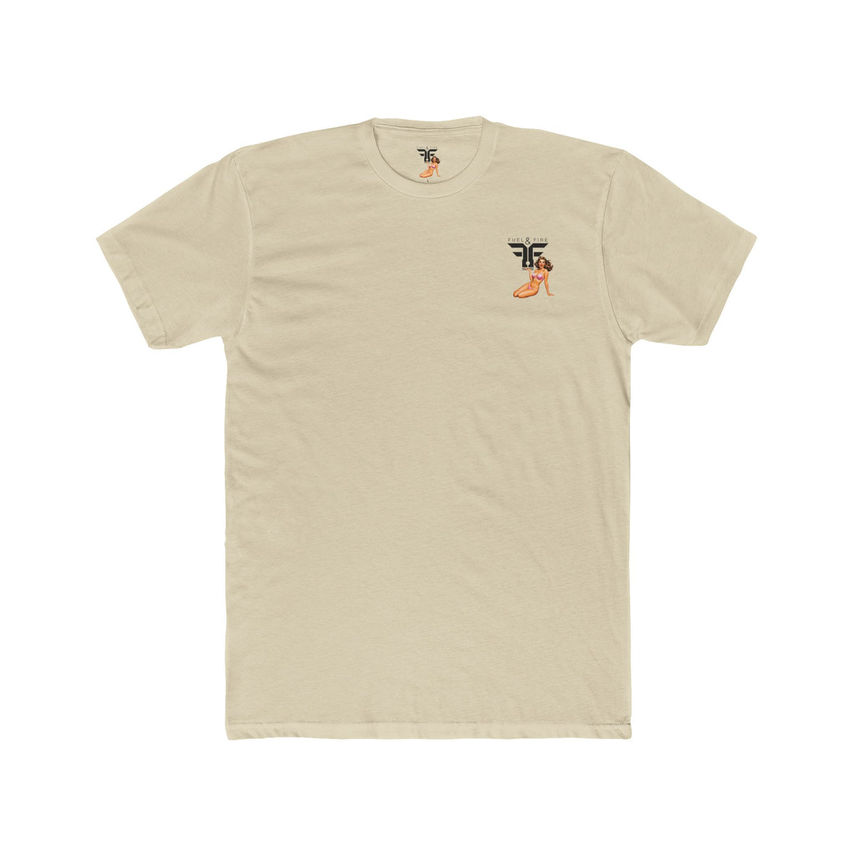 Fuel & Fire Pinup Hot Rod Tee — Retro Pin-up Car Graphic T-Shirt