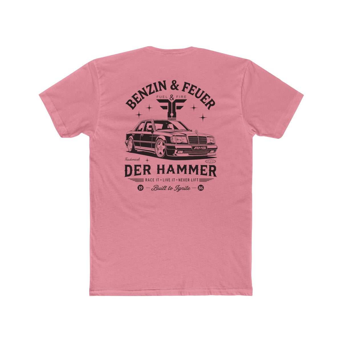 Der Hammer Car Tee — 'Benzin & Feuer' Vintage Mercedes Graphic Shirt