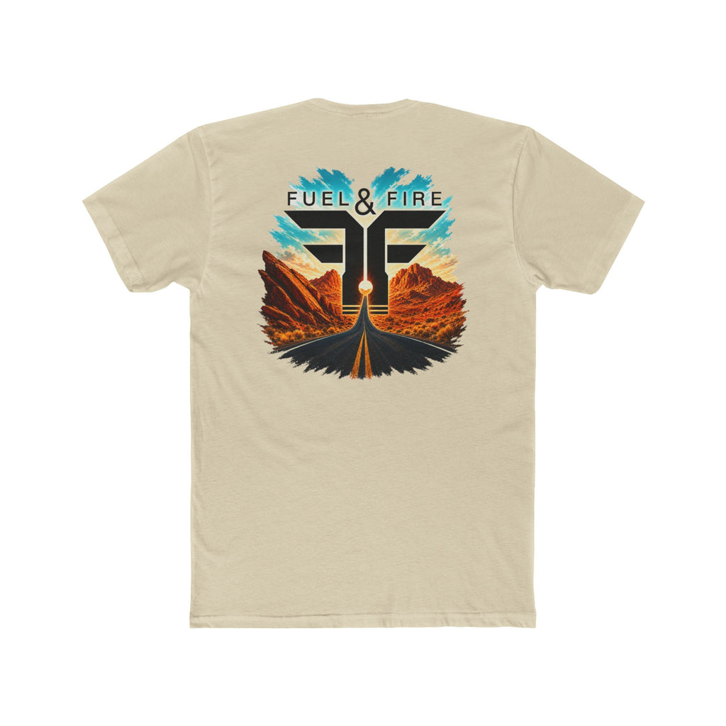 Fuel & Fire Road Trip Graphic Tee — Vintage Desert Sunset T‑Shirt
