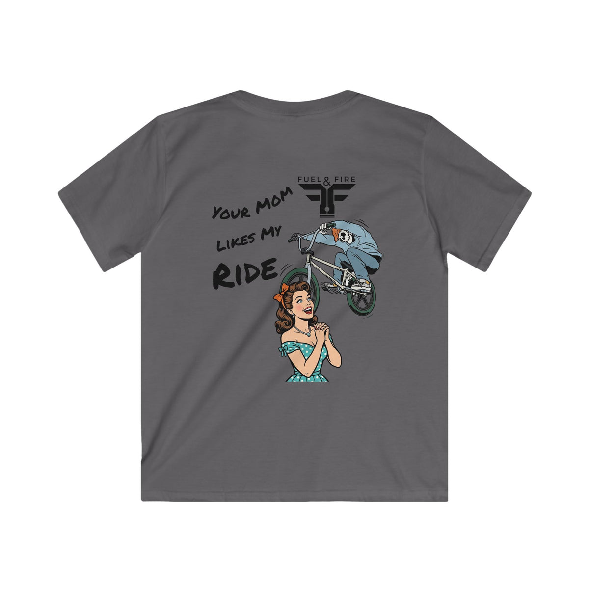 Youth T‑Shirt "Your Mom Likes My Ride" Retro BMX Graphic Tee