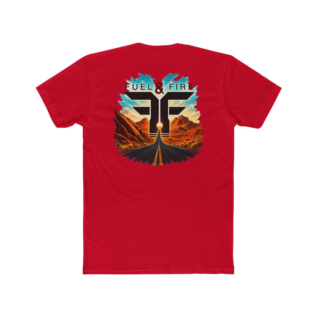 Fuel & Fire Road Trip Graphic Tee — Vintage Desert Sunset T‑Shirt