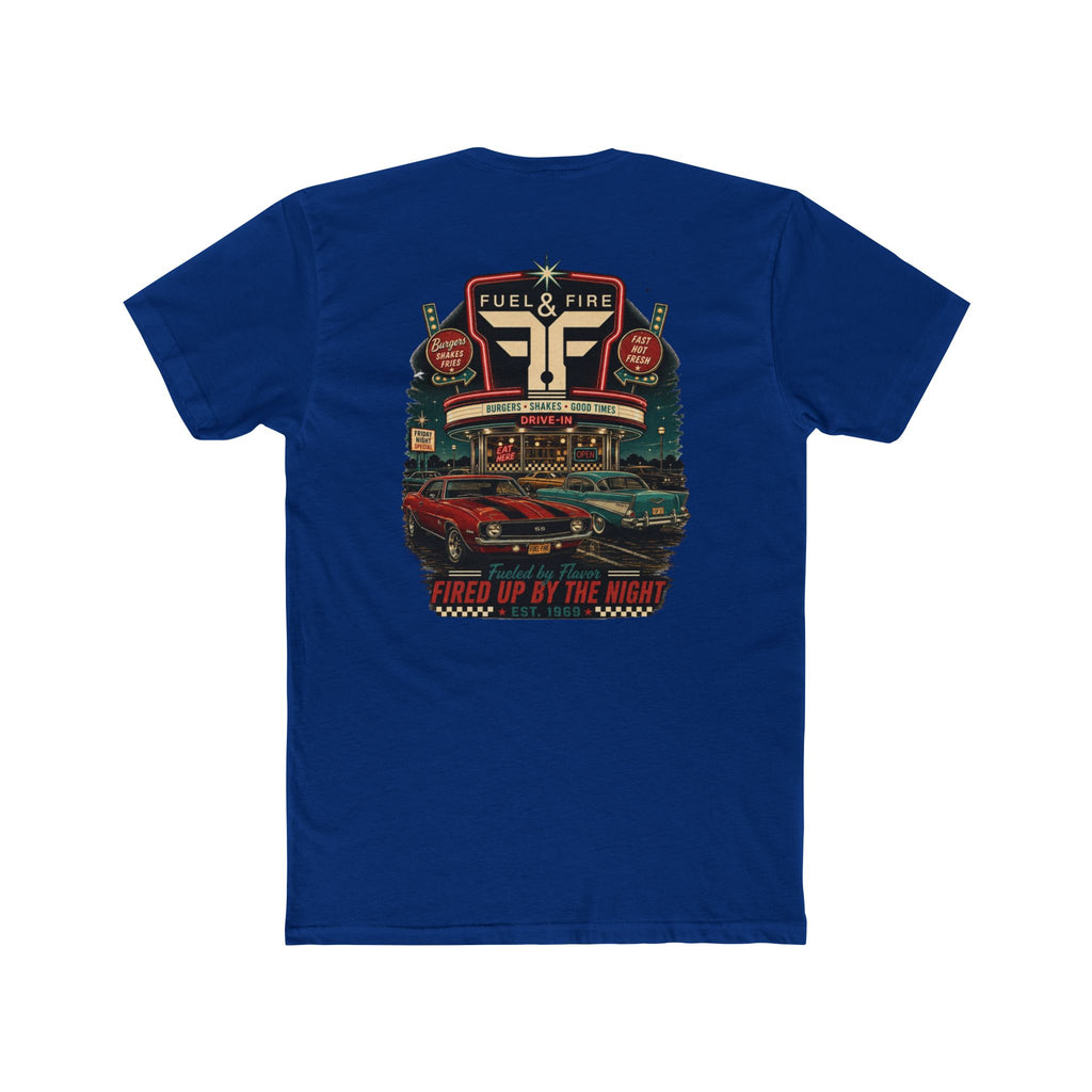 Fuel & Fire Retro Diner T-Shirt — Fired Up By The Night Graphic Tee