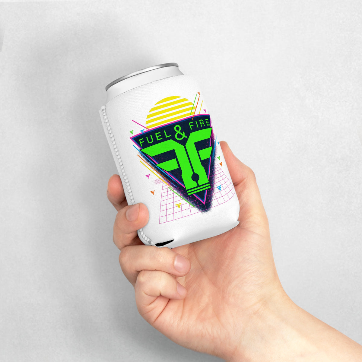 Fuel & Fire Retro Triangle Can Cooler Sleeve