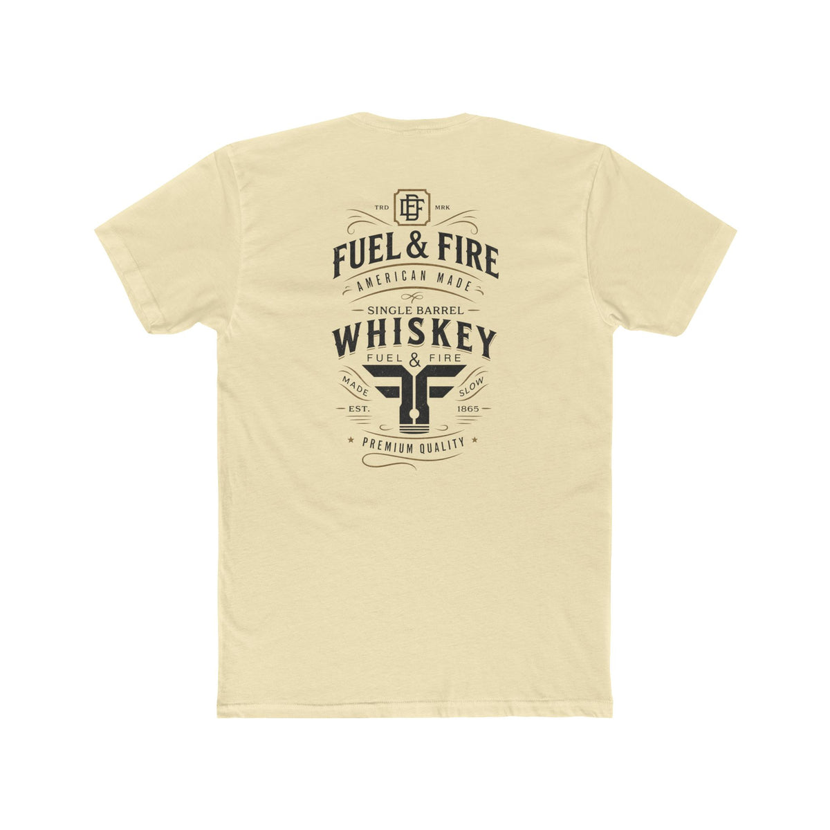 Fuel & Fire Whiskey Logo T-Shirt — Vintage Distillery Graphic Tee