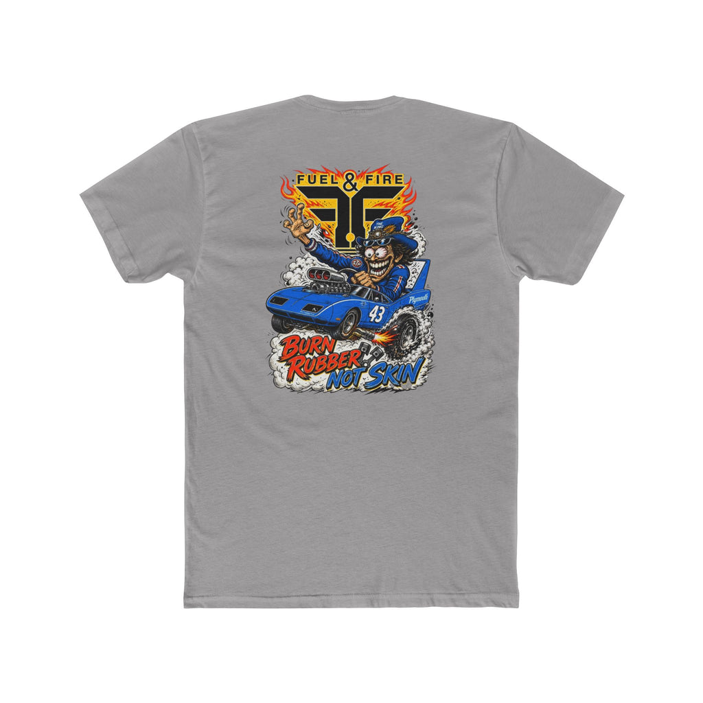 Crew Tee — 'Full & Fire' Burn Rubber Superbird Muscle Car Graphic T‑Shirt