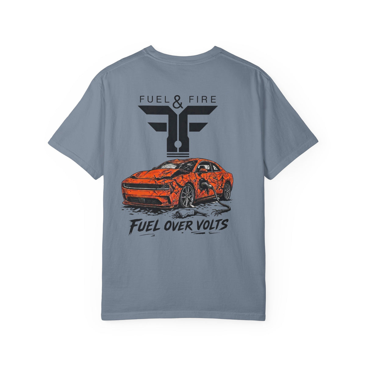 T-Shirt — Fuel & Fire 'Fuel Over Volts' Muscle Car Graphic Tee