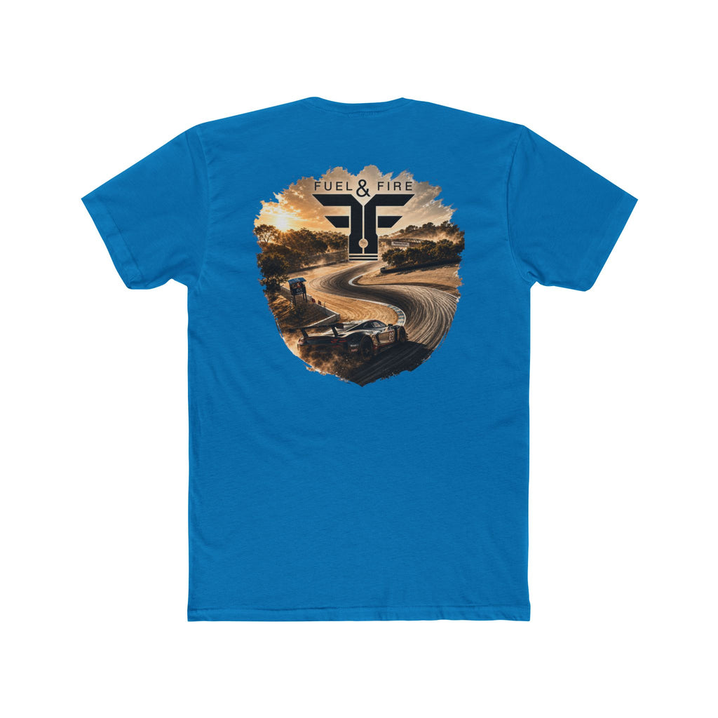 Fuel & Fire Racing Tee — Laguna Seca Graphic Cotton Crewneck