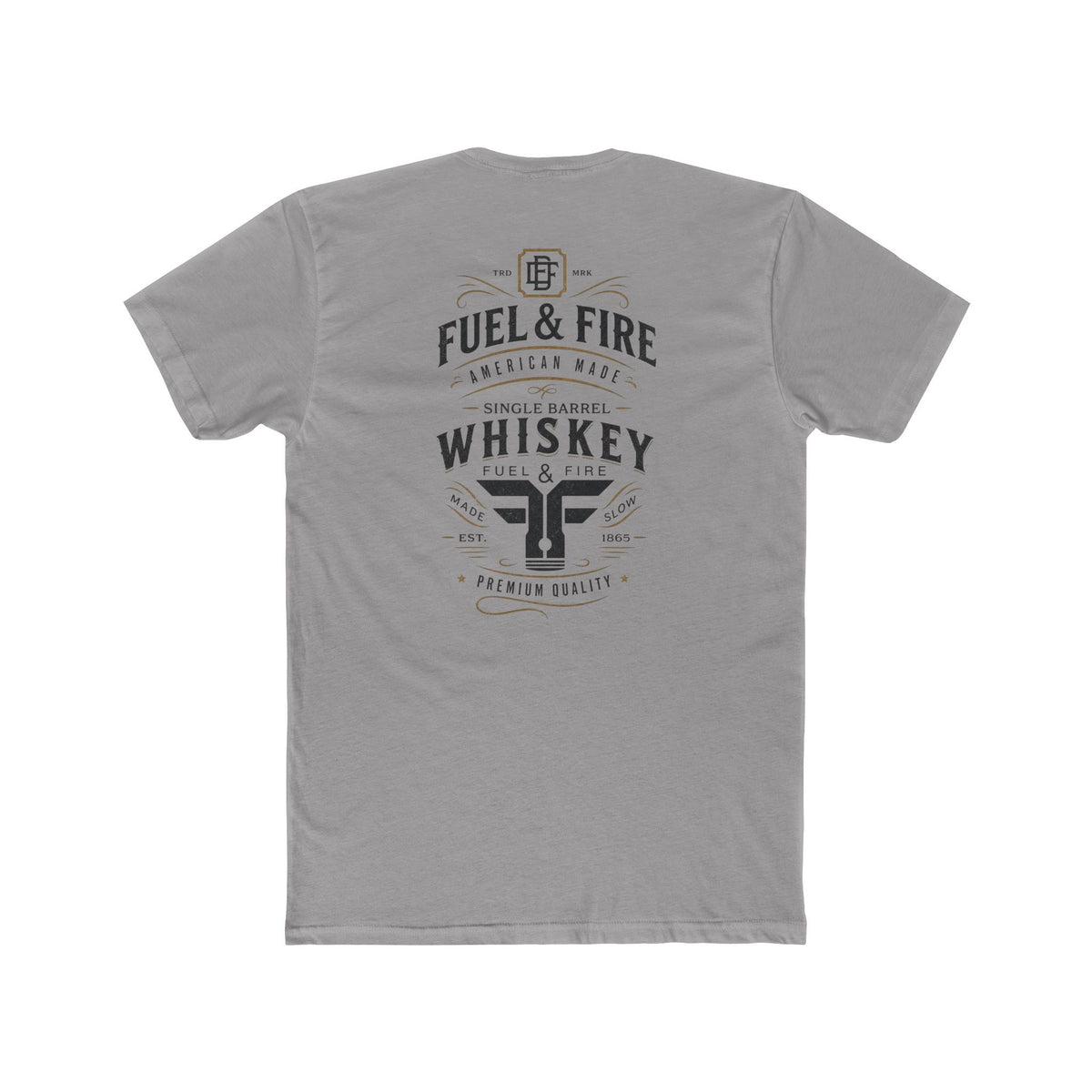 Fuel & Fire Whiskey Logo T-Shirt — Vintage Distillery Graphic Tee