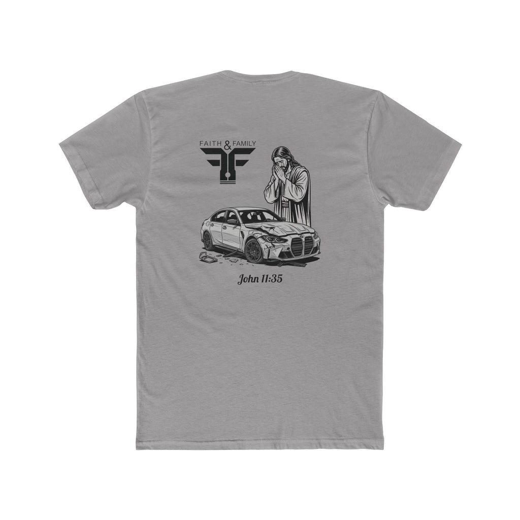 Faith & Family  G80 M3 Graphic Tee — John 11:35 Jesus Wept BMW M3