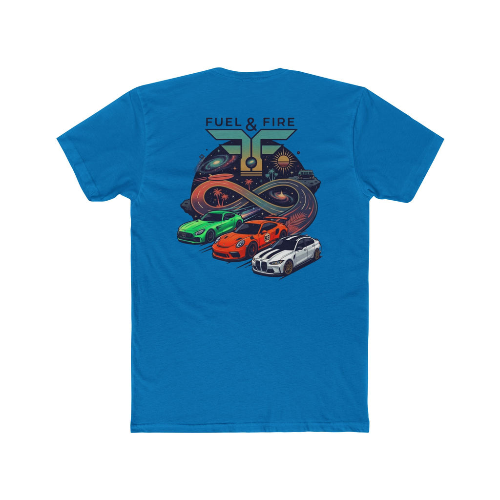 Fuel & Fire Space Race — Retro Racing Graphic T-Shirt