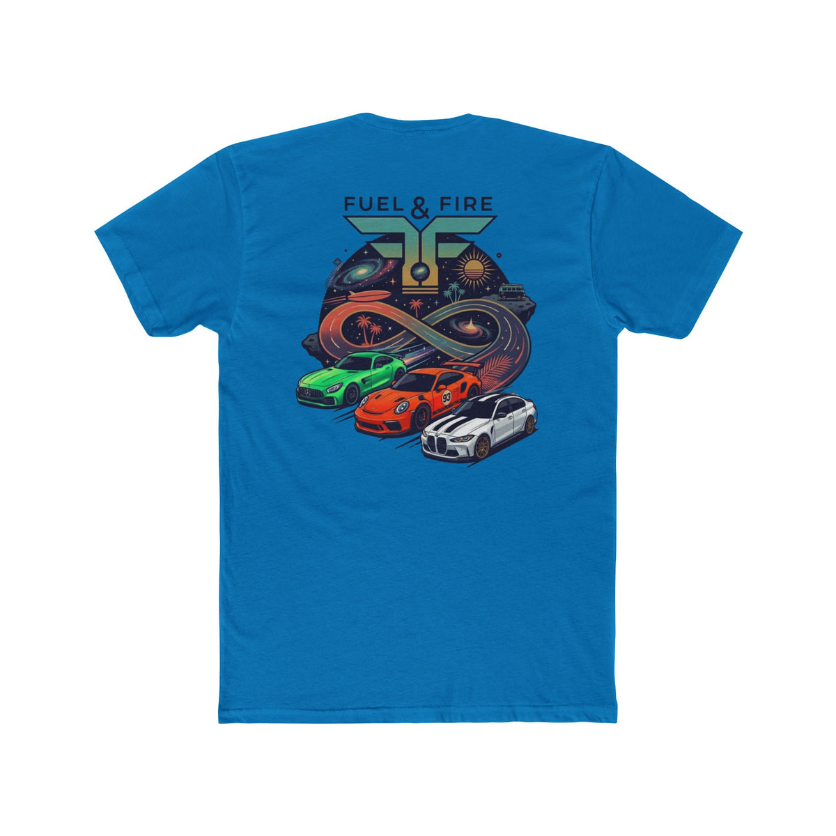 Fuel & Fire Space Race — Retro Racing Graphic T-Shirt