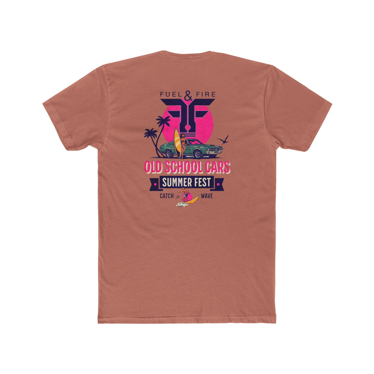 Old School Cars Summer Fest Tee — Fuel & Fire AMC AMX Car T-Shirt