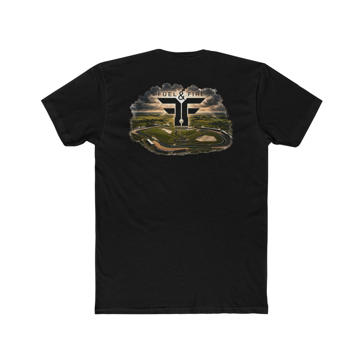 Formula 1 Course Logo Tee — 'Fuel & Fire' Silverstone Graphic Cotton T‑Shirt