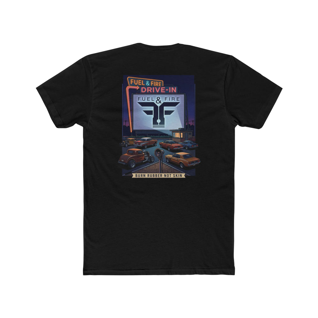Drive-In Retro Tee — 'Fuel & Fire' Vintage Car Poster T-Shirt