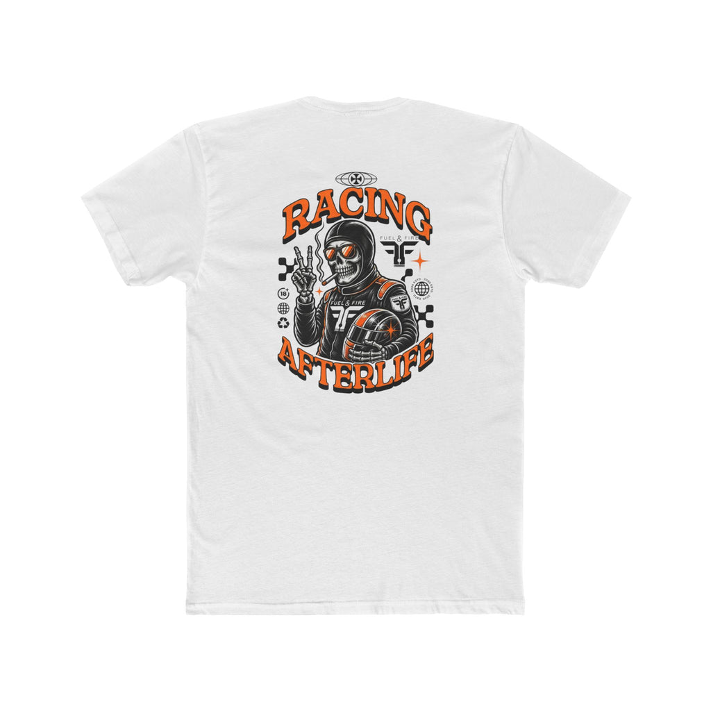 Racing Afterlife Tee — Vintage Skull Racer Graphic Shirt