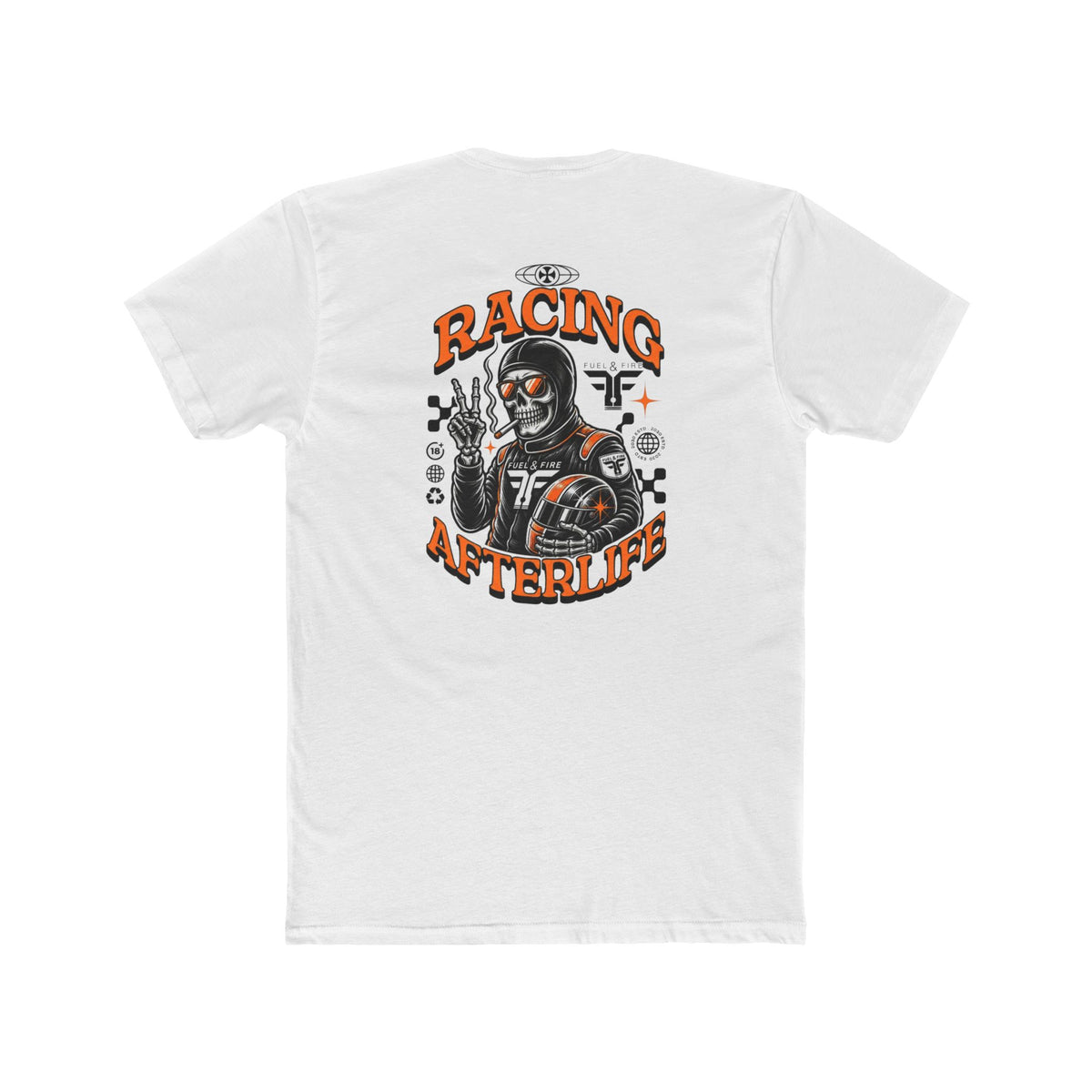 Racing Afterlife Tee — Vintage Skull Racer Graphic Shirt