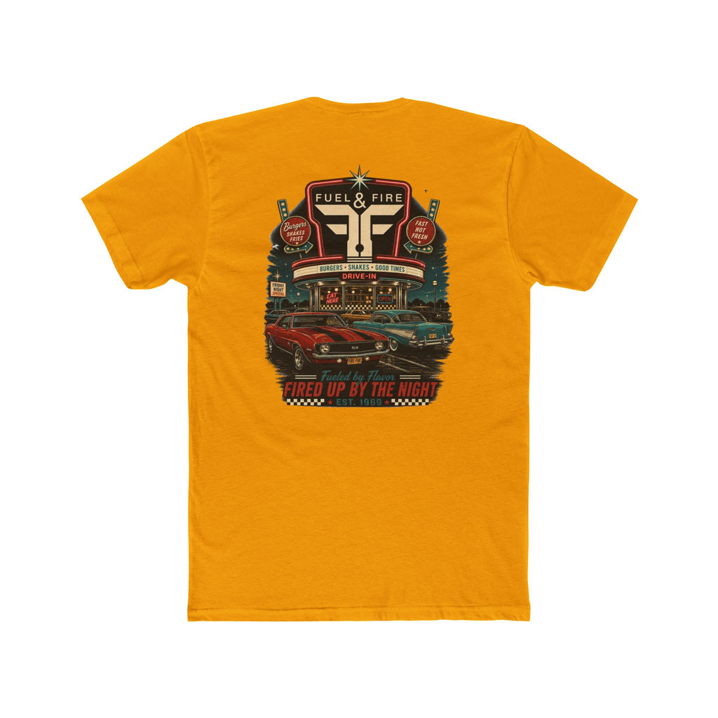 Fuel & Fire Retro Diner T-Shirt — Fired Up By The Night Graphic Tee