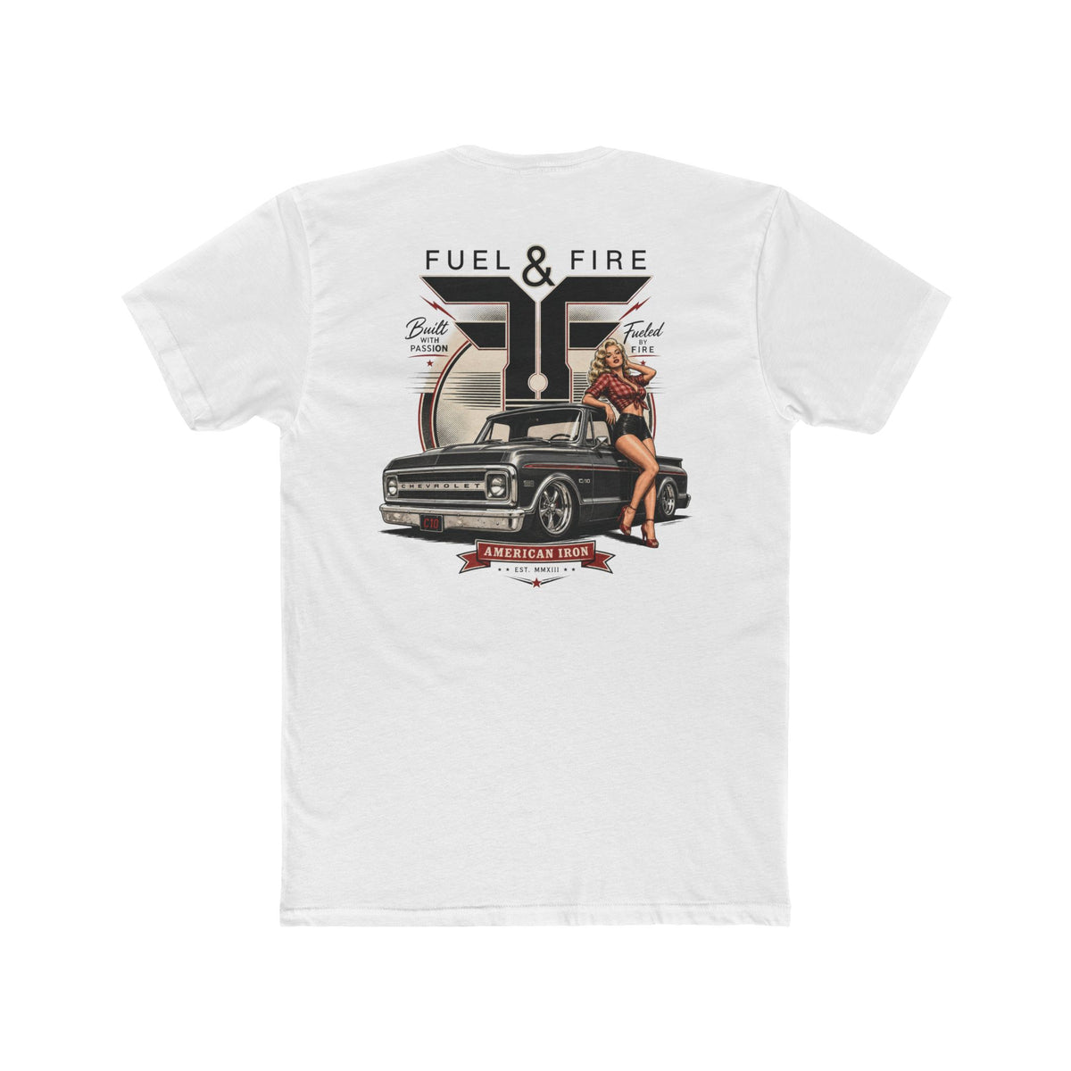 Fuel & Fire Vintage Truck T‑Shirt — Classic Pinup Auto Club Tee